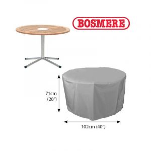Bosmere U540 - Circular Table Cover Thunder Grey - 4 Seat