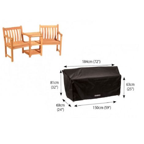 Bosmere D620 - Storm Conversation Seat Cover - Black