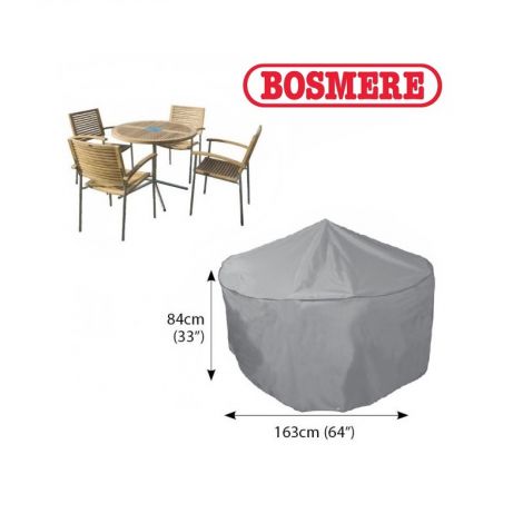 Bosmere U515 - Circular Patio Set Cover Thunder Grey-4 seat