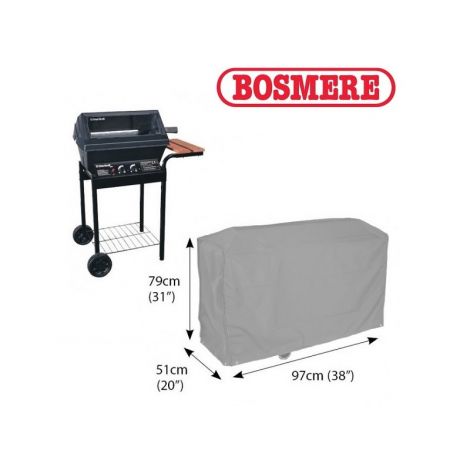 Bosmere U710 - Trolley Barbecue Cover Thunder Grey