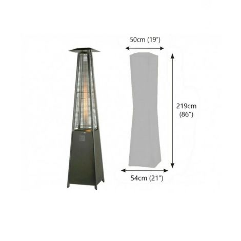 Bosmere U746 - Square Patio Heater Cover Thunder Grey